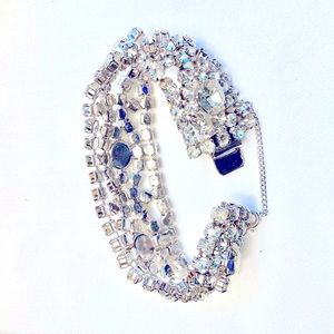 Rhinestone Silver Tone Bracelet